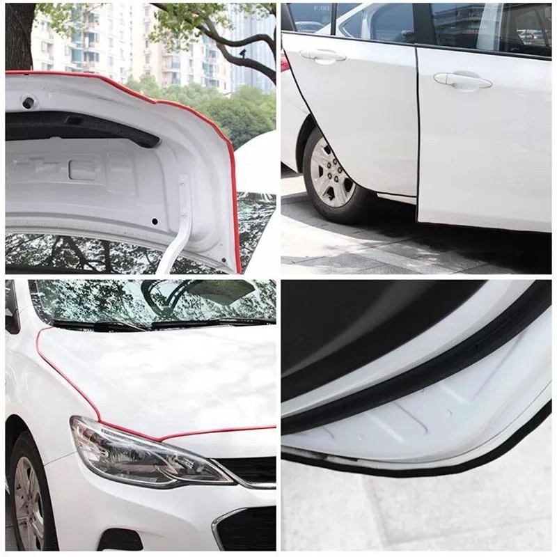 MOLDURA AUTO SELLO PRESION PROTECTORA PUERTAS CAPOT 5M ROJO - 4