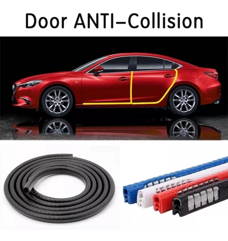 MOLDURA AUTO SELLO PRESION PROTECTORA PUERTAS CAPOT 5M ROJO - 6
