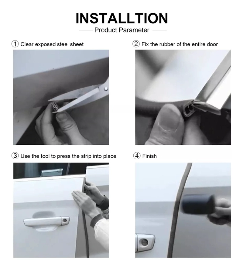 MOLDURA AUTO SELLO PRESION PROTECTORA PUERTAS CAPOT 5M BLANCO - 3