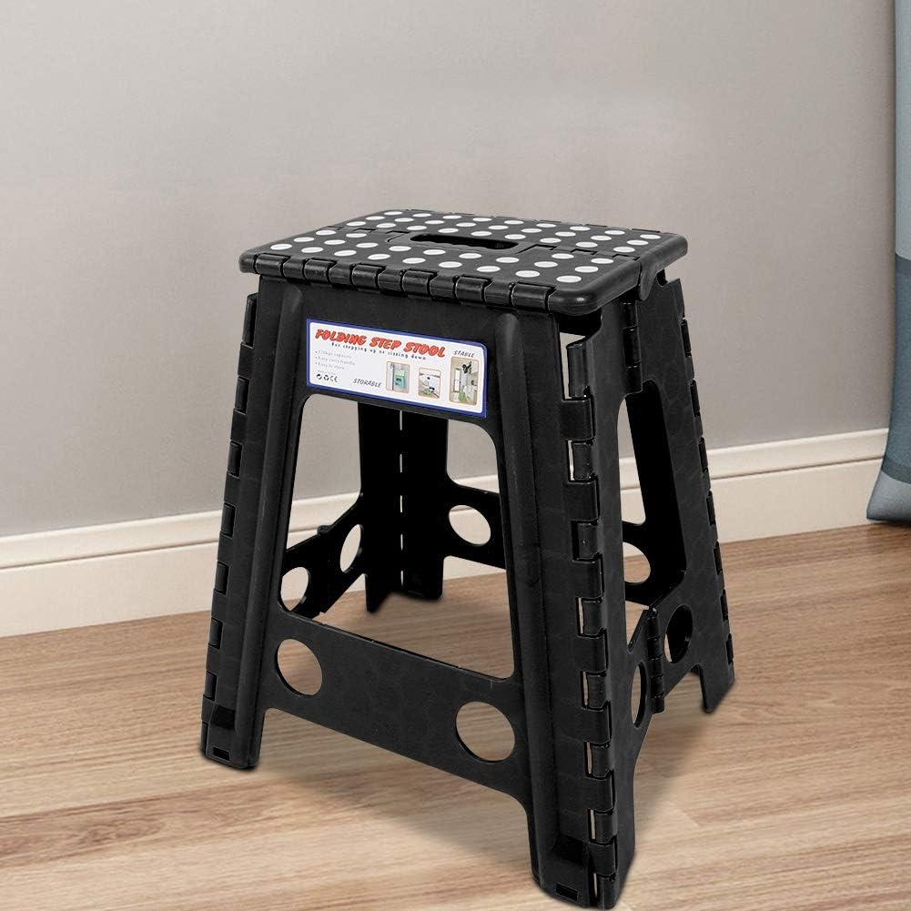 TABURETE PLEGABLE BANQUITO PÓRTATIL PISO 22*29*39CM NEGRO - 4