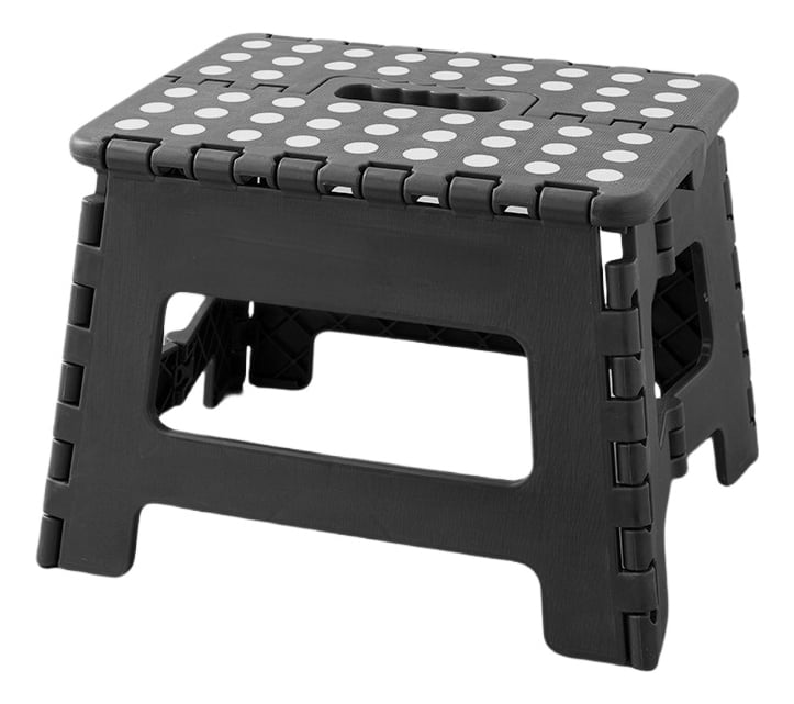TABURETE PLEGABLE BANQUITO PÓRTATIL PISO 22*29*22CM NEGRO - 1