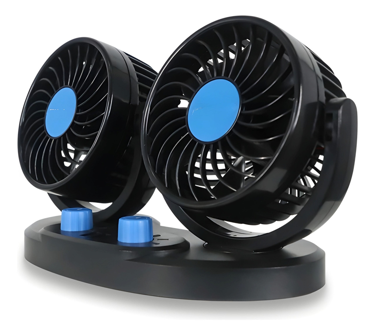 VENTILADOR DOBLE AUTOMÓVIL 12V ACCESORIO VEHÍCULO 360° MARS - 7