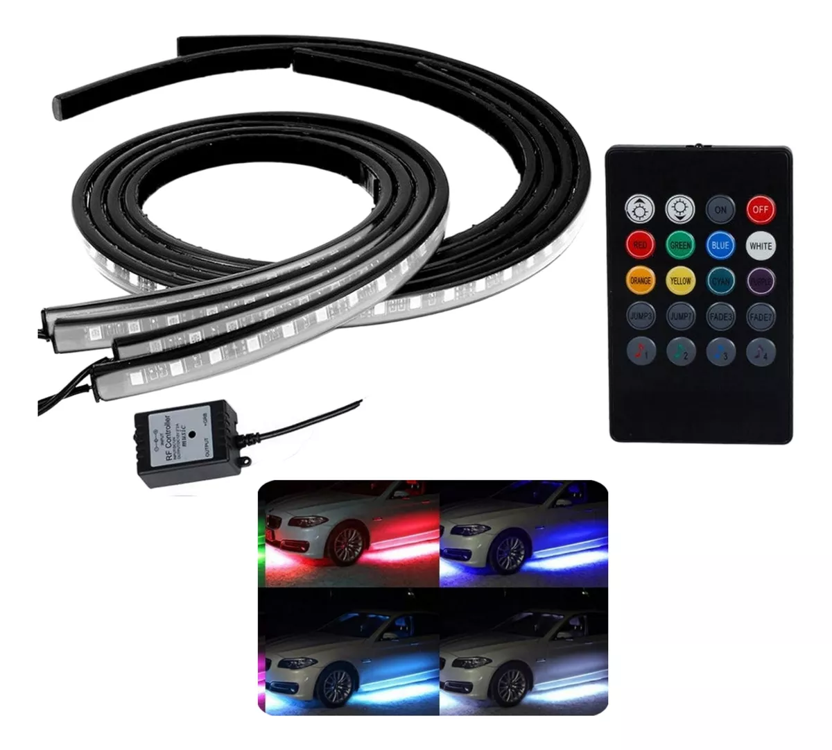 KIT DE LUCES DE CHASIS EXTERIOR RGB TUNING LUZ PISO + CONTRO - 1
