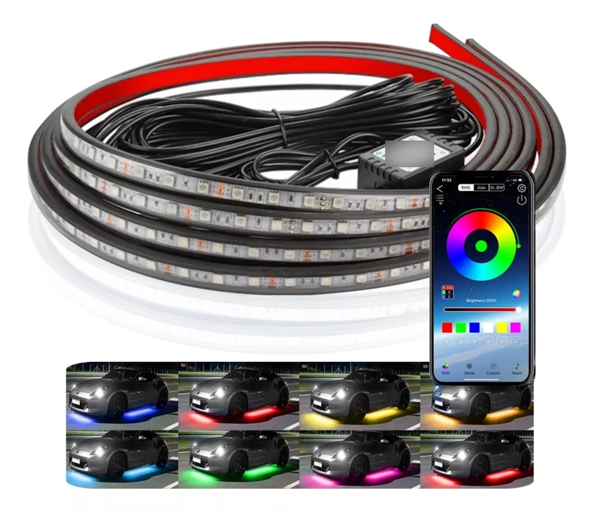 KIT X4 LUCES DE CHASIS RGB EXTERIOR APP BLUETOOTH TUNNING - 1