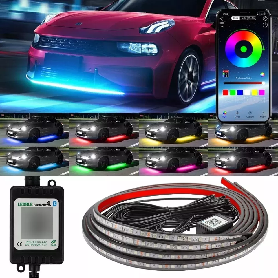 KIT X4 LUCES DE CHASIS RGB EXTERIOR APP BLUETOOTH TUNNING - 2