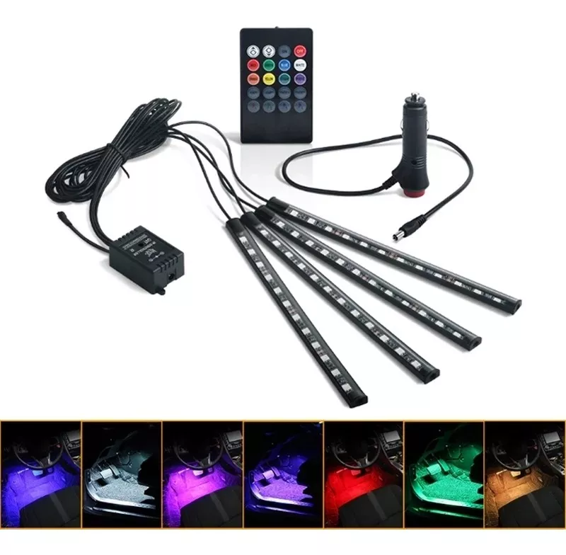 TIRAX4 LED LUZ PISO INTERIOR AUTO +CONTROL RITMICA/R&C - 1