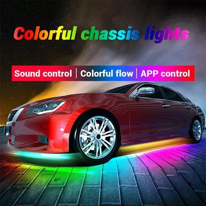 KIT LUCES DE CHASIS BLUETOOTH EXTERIOR RGB TUNING LUZ PISO - 2