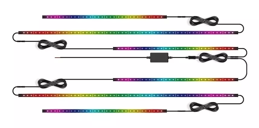 KIT LUCES DE CHASIS BLUETOOTH EXTERIOR RGB TUNING LUZ PISO - 4