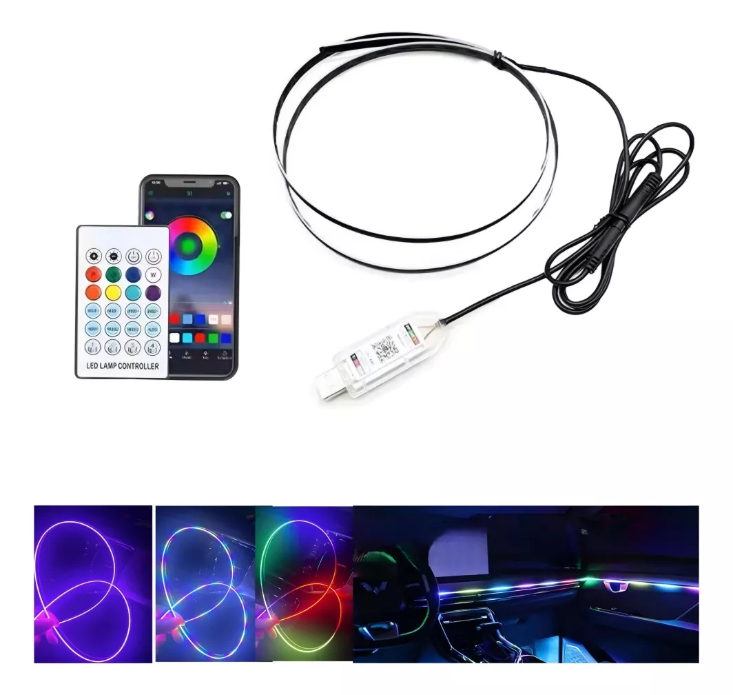 HILO LED TABLERO LUZ RGB ARCOIRIS USB +BLUETOOTH CONTROL - 1