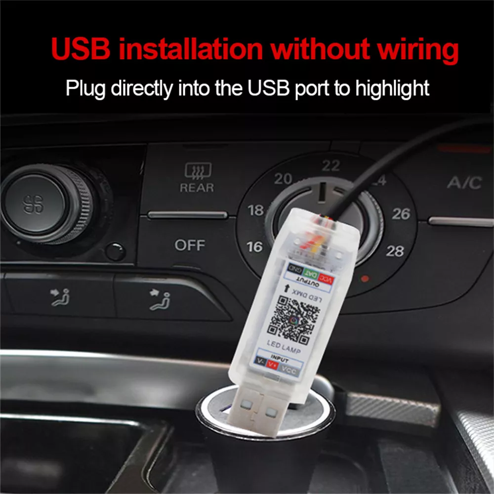 HILO LED TABLERO LUZ RGB ARCOIRIS USB +BLUETOOTH CONTROL - 4