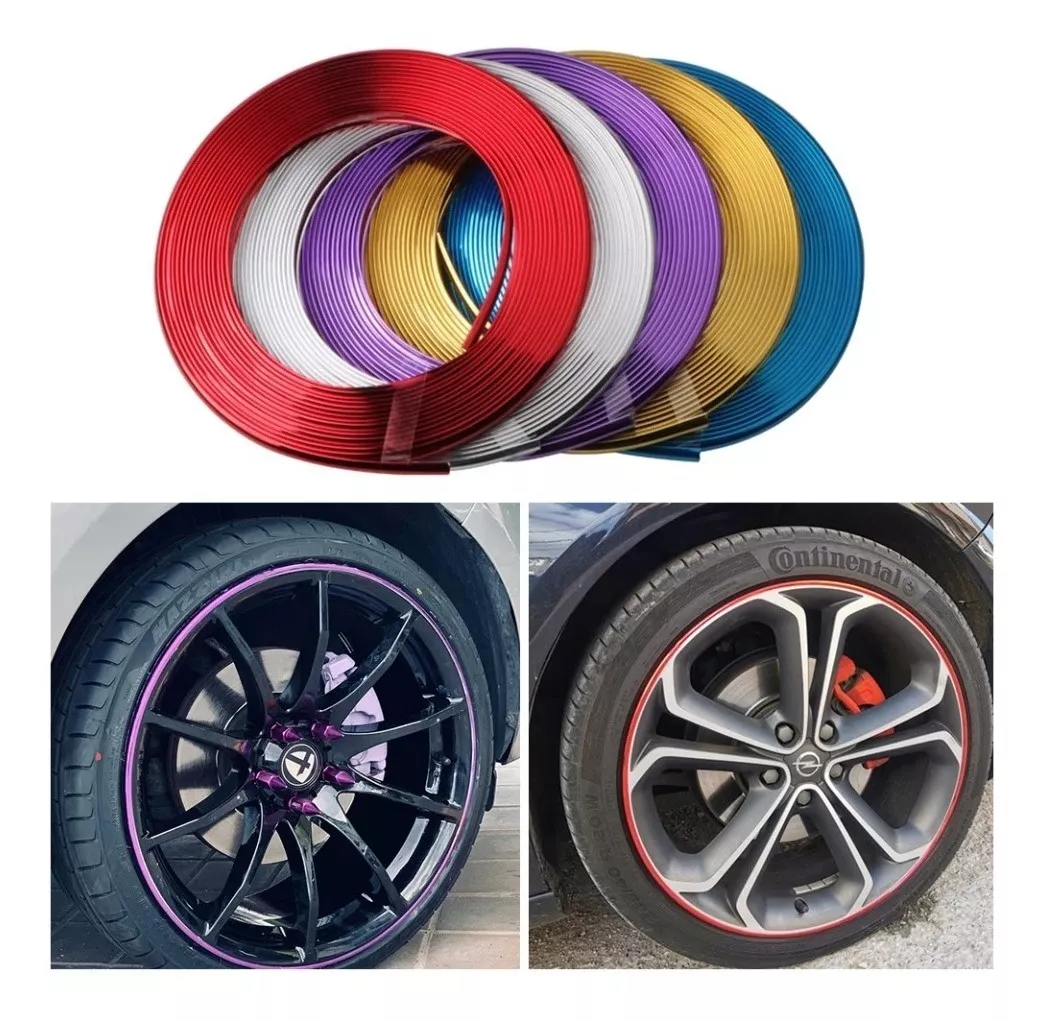 MOLDURA PARA LLANTAS DECORATIVA Y PROTECTORA AUTO TUNING RYC - 5