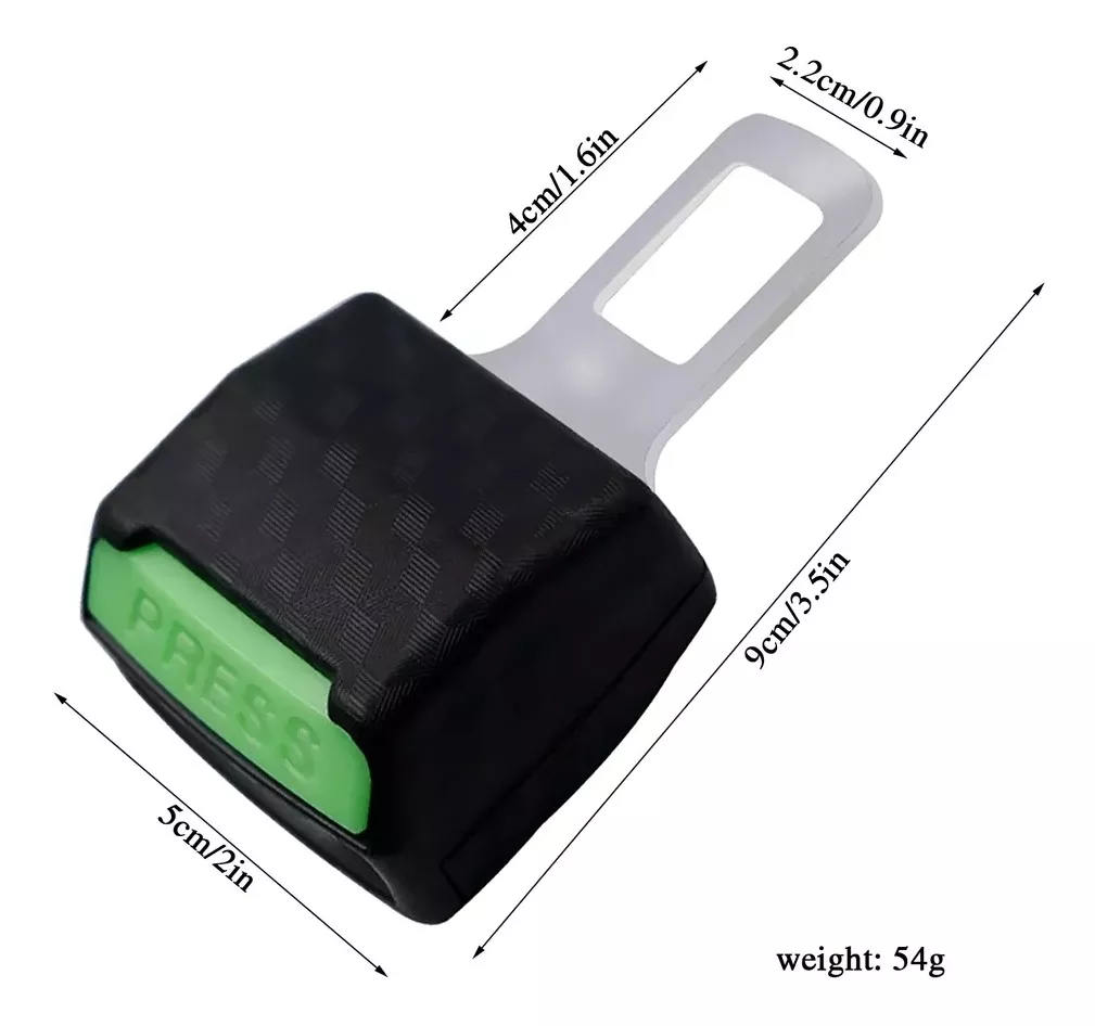 X2 HEBILLA CINTURÓN DE SEGURIDAD EXTENSOR CINTURÓN AUTO/ R&C - 4