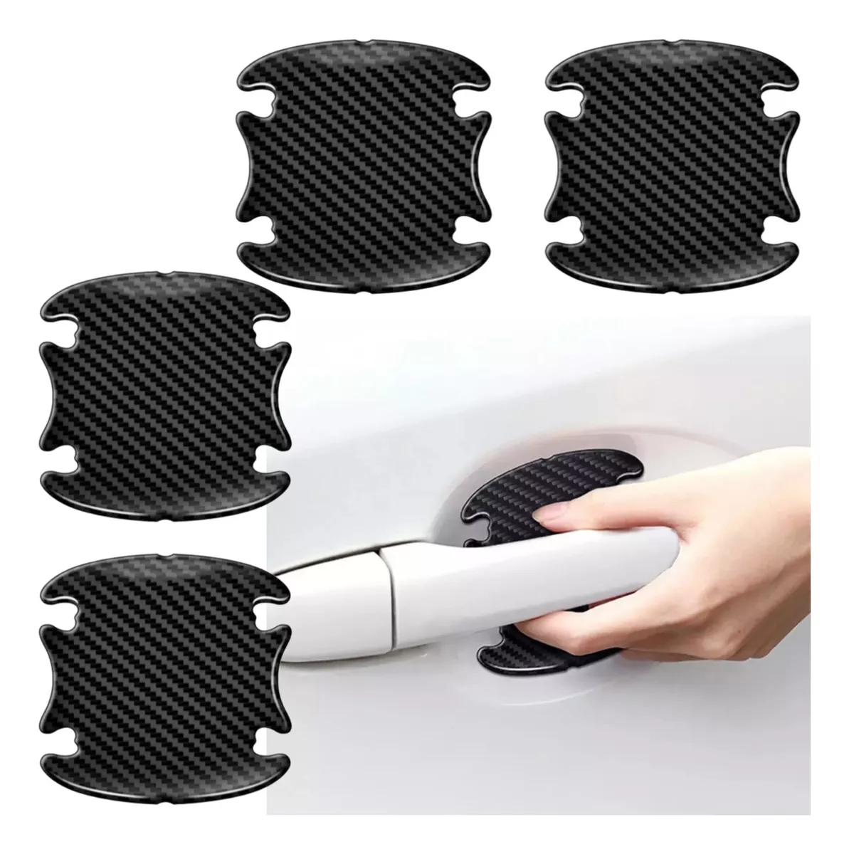 X4 PROTECTOR DE PUERTA MANILLA FLEXIBLE ADHESIVO PVC AUTO - 2