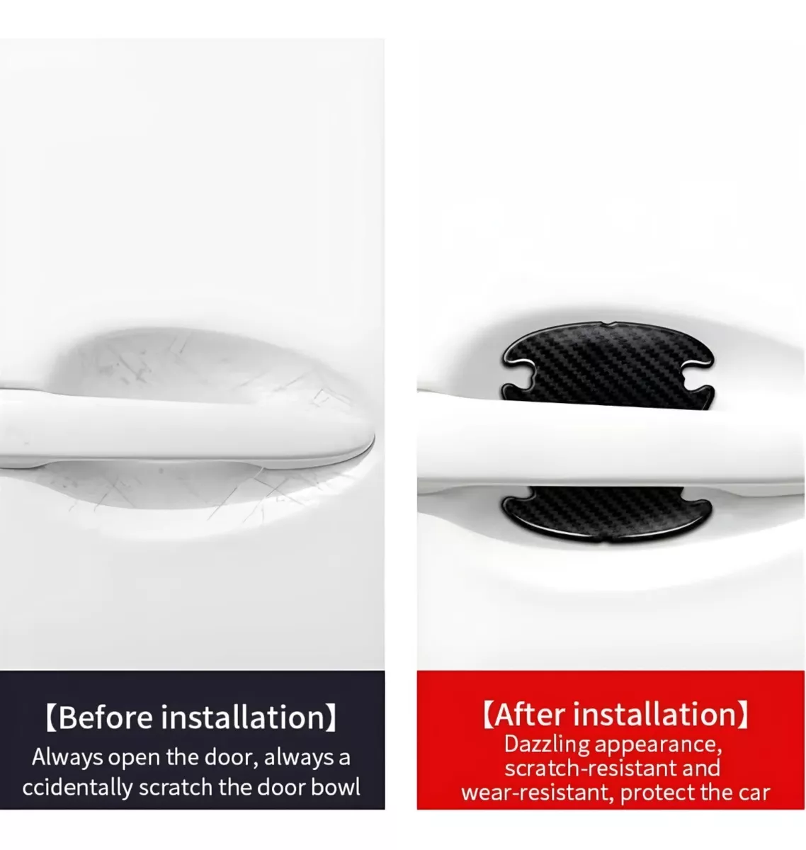 X4 PROTECTOR DE PUERTA MANILLA FLEXIBLE ADHESIVO PVC AUTO - 3