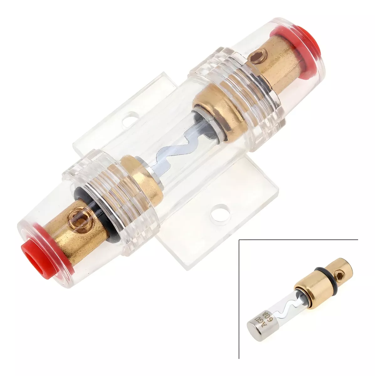 PORTA FUSIBLE + FUSIBLE 60A AUDIO SUBWOOFER AUTO /RYC - 1