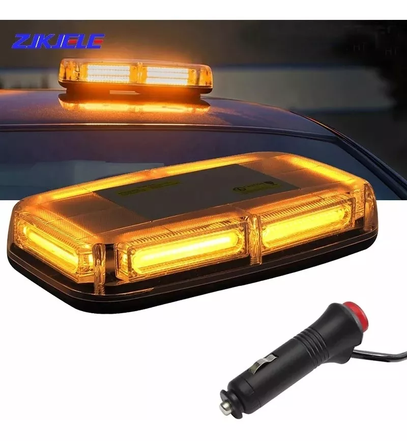 BALIZA DE TECHO AUTO DESTELLANTE 12-24V ESTROBO CON IMAN /R& - 3