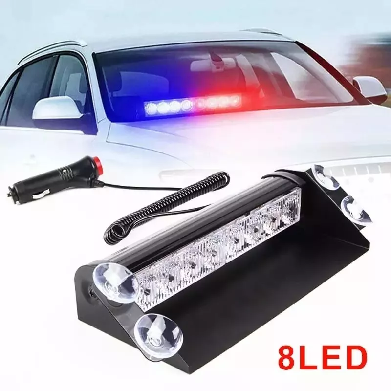 BALIZA PARABRISA LED ESTROBOSCOPICA BOMBEROS CARABINERO 12V - 2