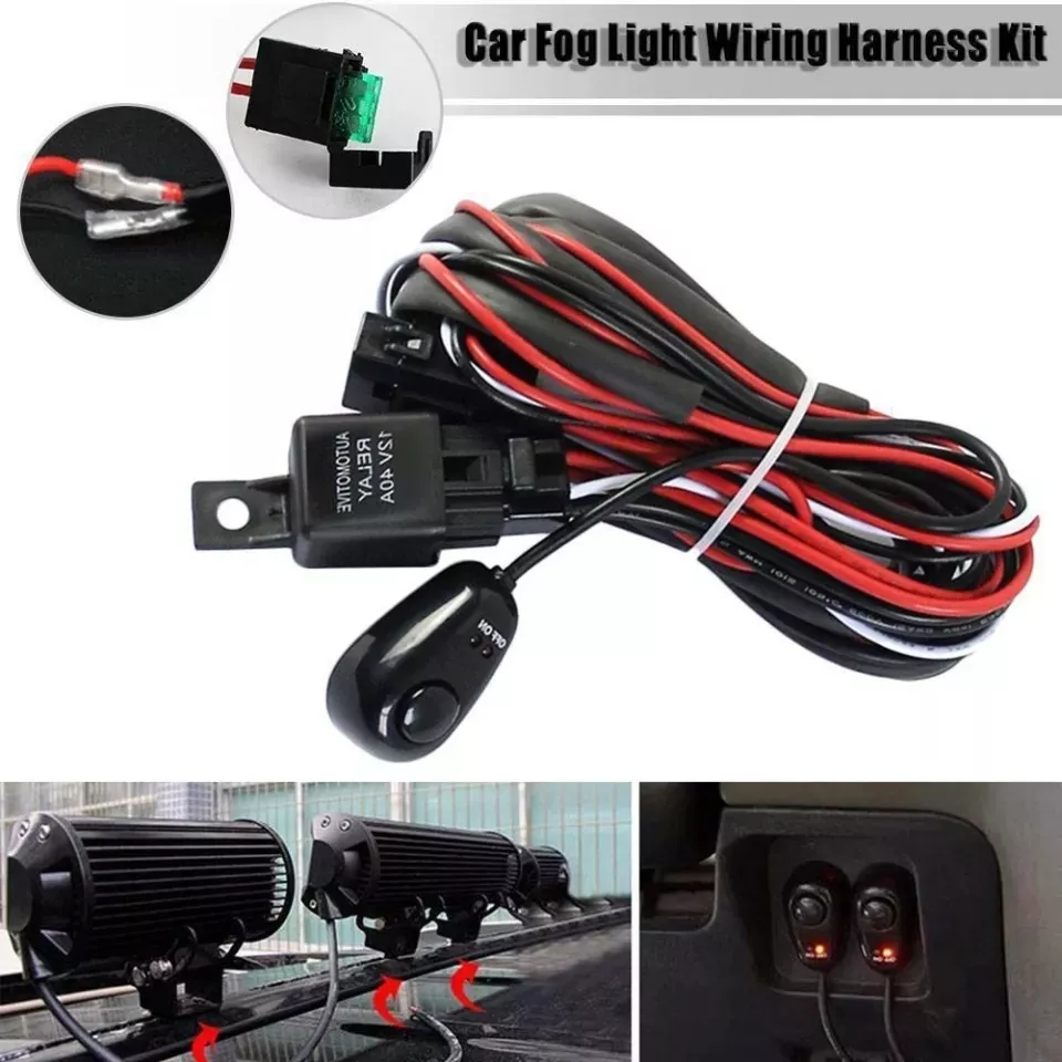 KIT RAMAL CABLES INSTALACIÓN NEBLINERO + RELAY Y BOTÓN 12V - 4