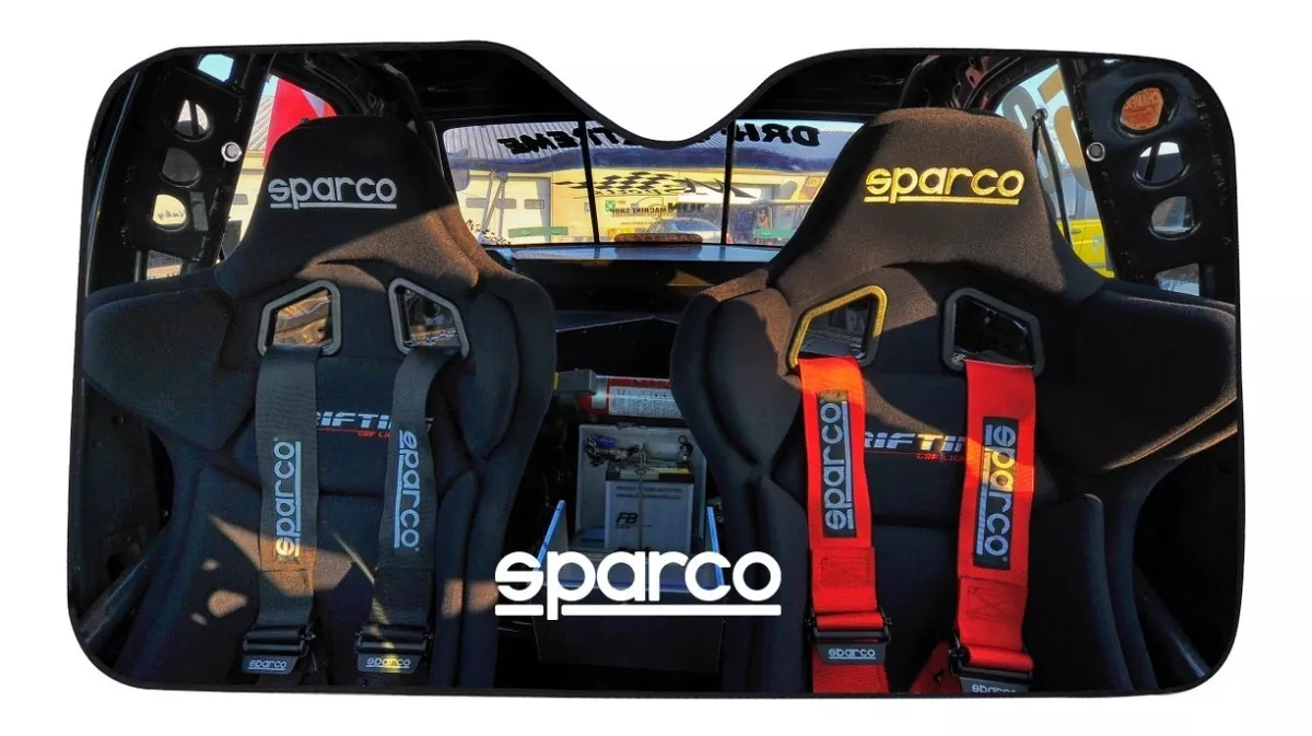CORTINA PARASOL PARABRISAS TAPA SOL AUTO CAMIONETA SPARCO - 5