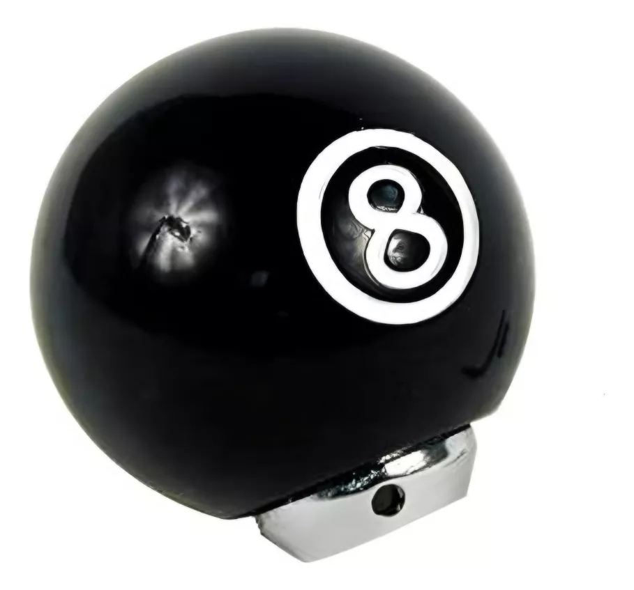 POMO PALANCA DE CAMBIO BOLA 8 BILLAR AUTO TUNNING UNIVERSAL - 3