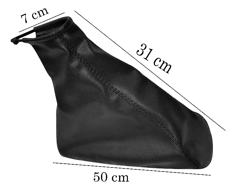 FUNDA FRENO DE MANO ECOCUERO NEGRA 50CM FUELLE CUBRE FRENO - 4