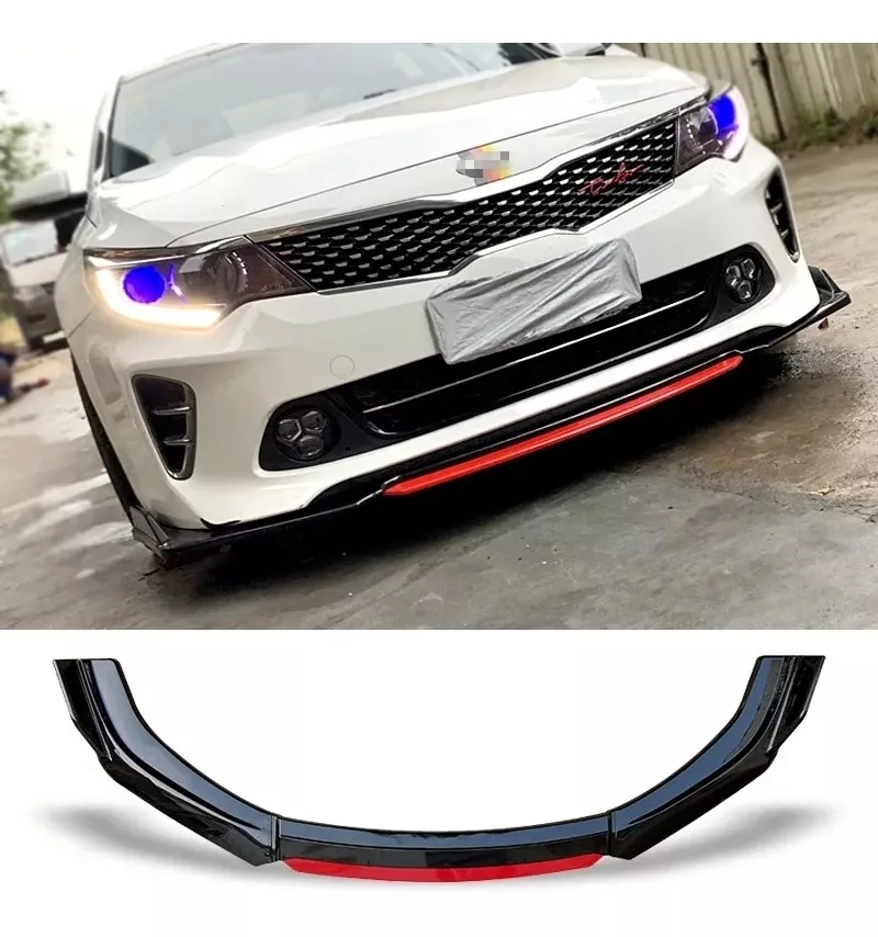 LIP FRONTAL 4 PIEZAS ROJO BUMPER PARACHOQUES UNIVERSAL/R&C - 1