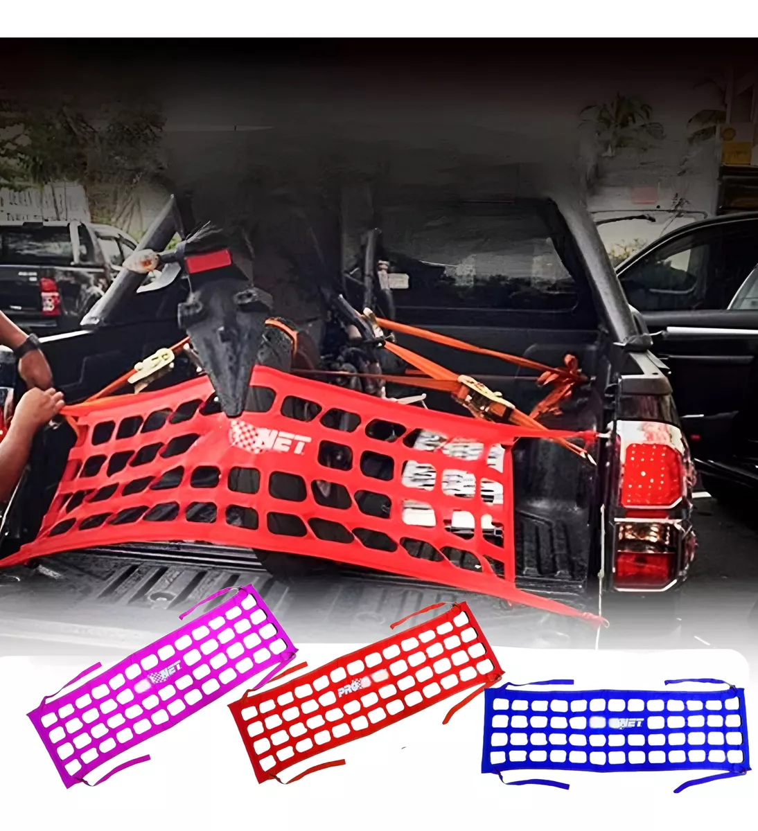MALLA PARA PICK UP DEPORTIVA RED CAMIONETAS UNIVERSAL TUNING - 5