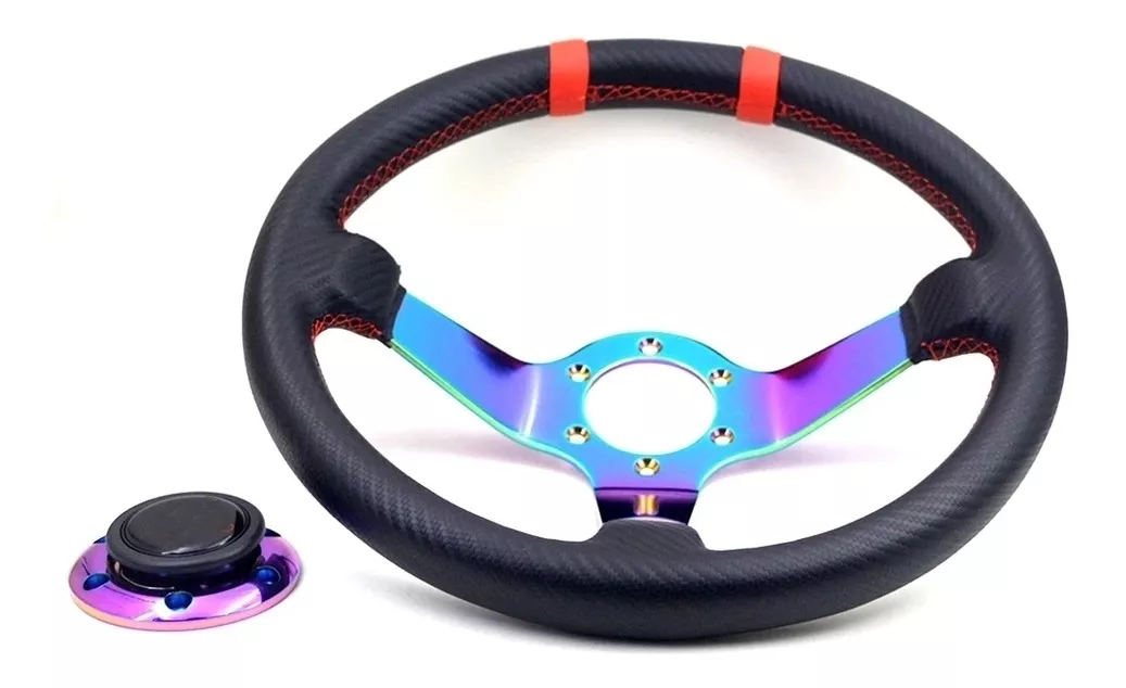 VOLANTE TUNING DEPORTIVO RACING SP AUTO UNIVERSAL TORNASOL - 3