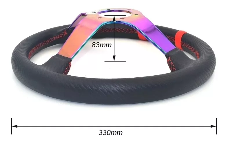 VOLANTE TUNING DEPORTIVO RACING SP AUTO UNIVERSAL TORNASOL - 5