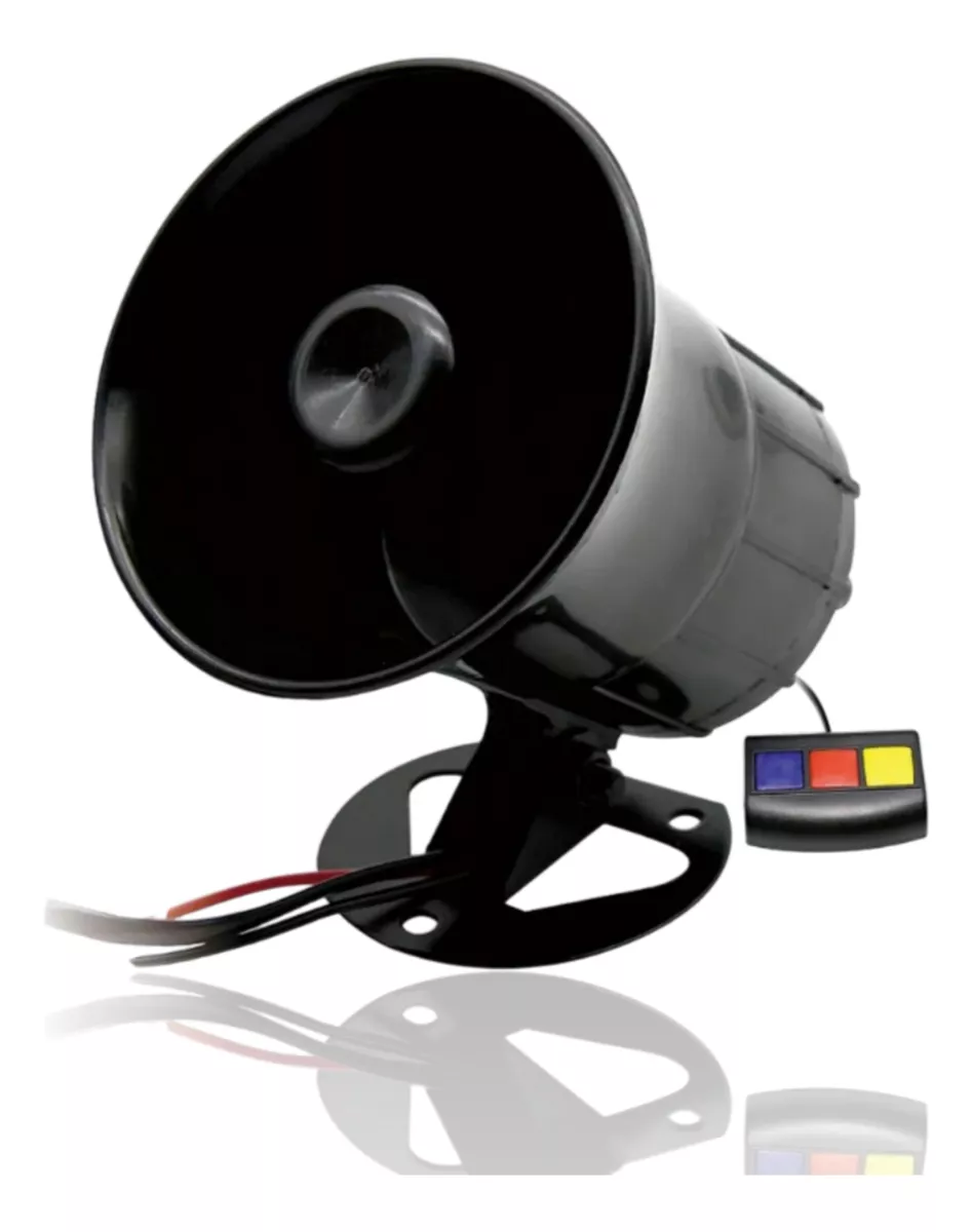 BOCINA SIRENA POLICIAL PATO 3 TONOS AUTO MOTO 12V UNIVERSAL - 1