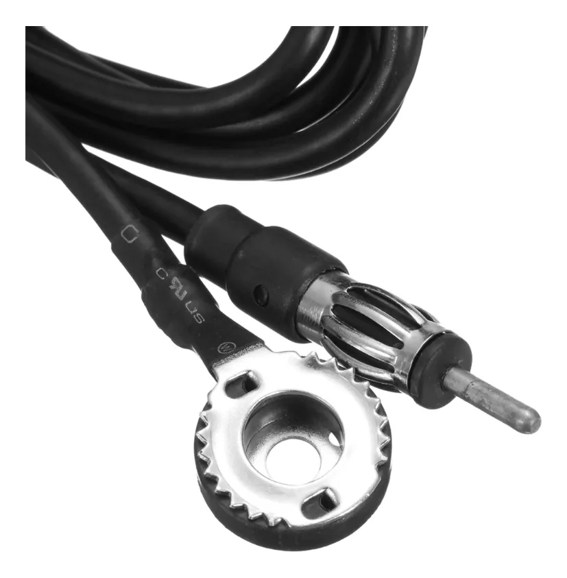 ANTENA DE RADIO AM/FM PARA AUTO 34CM + BASE + CABLE 140CM - 3