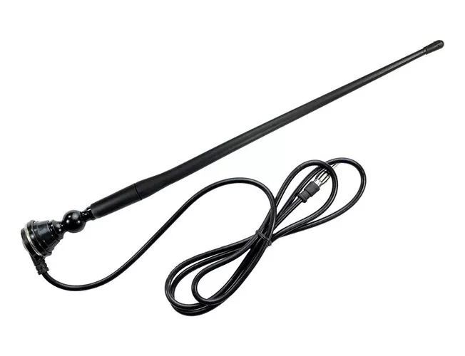 ANTENA DE RADIO AM/FM PARA AUTO 34CM + BASE + CABLE 140CM - 4