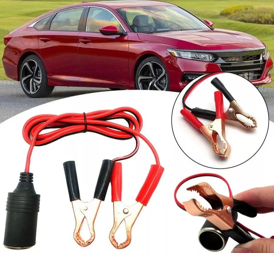 ADAPTADOR PINZA DE BATERÍA CON CABLE 1.5MT A ENCENDEDOR 12V - 2