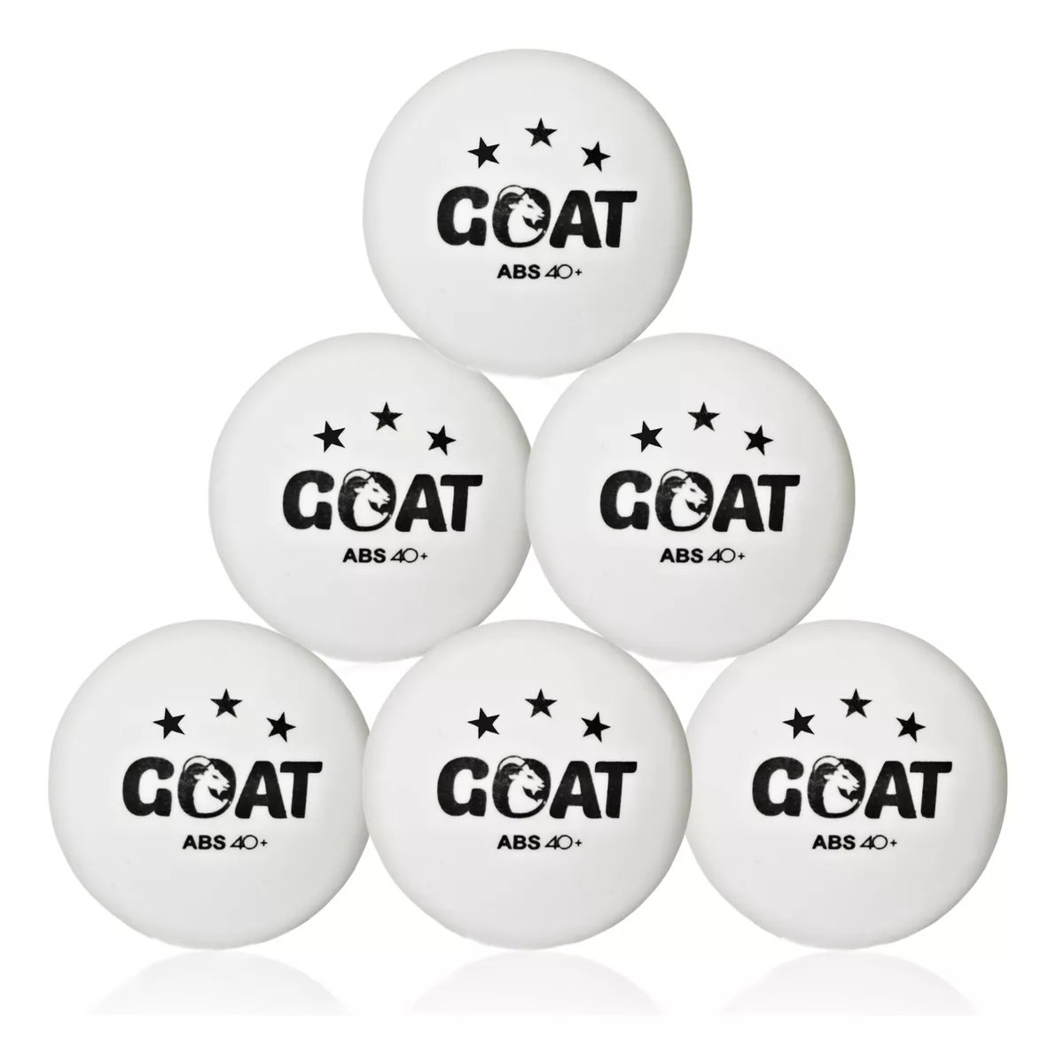 SET DE 6 PELOTAS DE PING PONG TENIS DE MESA GOAT 3 ESTRELLAS - 4