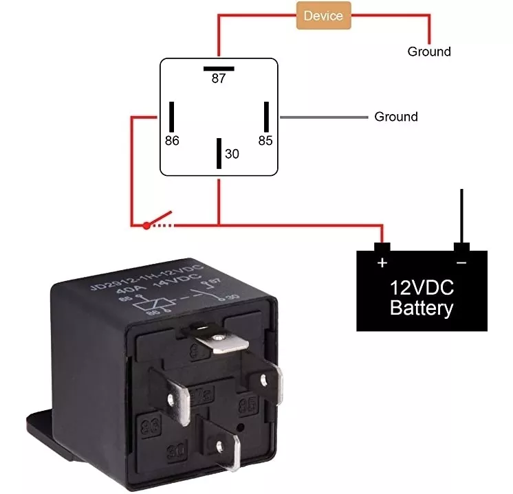 RELAY 12V 80A 4 PATAS RELÉ AUTO 4 PINES /RYC - 5