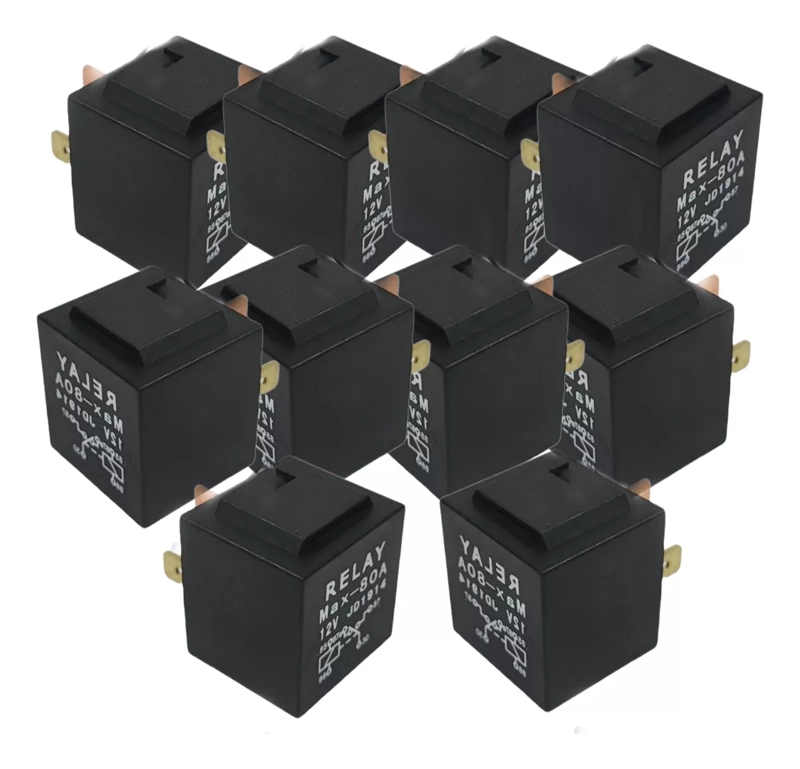 X10 RELAY 12V 80A 4 PATAS RELÉ AUTO 4 PINES /RYC - 1