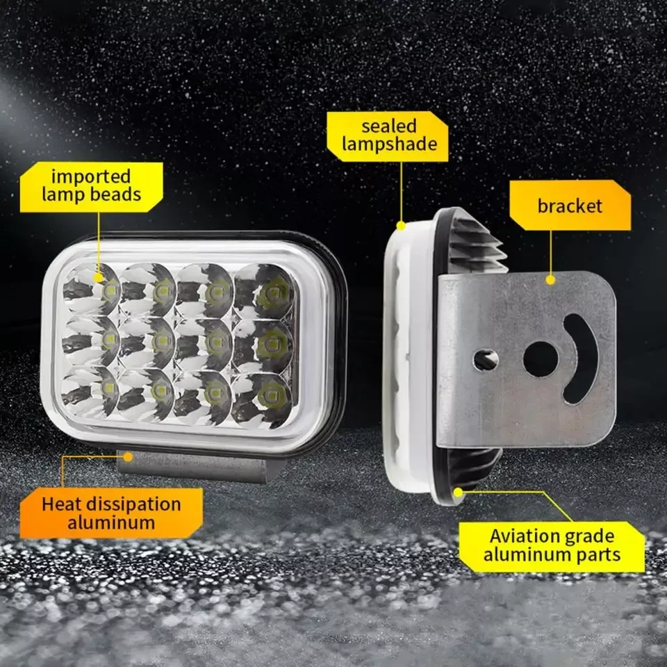 X2 NEBLINERO 12 LED ARO RGB 5FUNCIONES AUTO MOTO FOCO 12-24V - 4