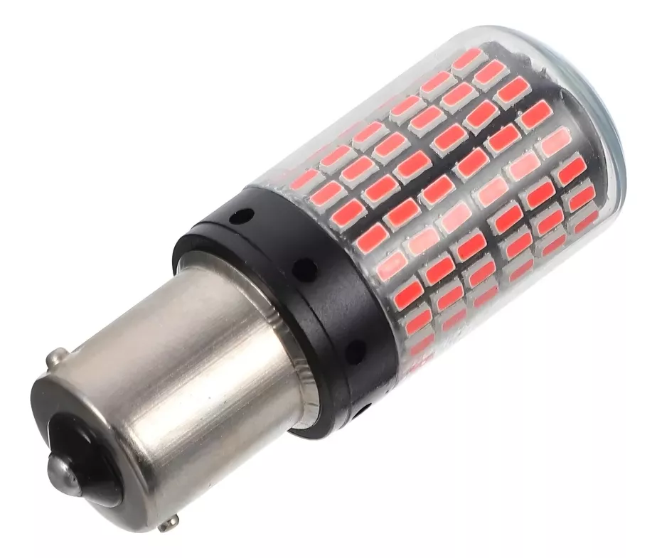X2 AMPOLLETA 144 LED LUZ FRENO CANBUS 1 CONTACTO 1156 ROJO - 4