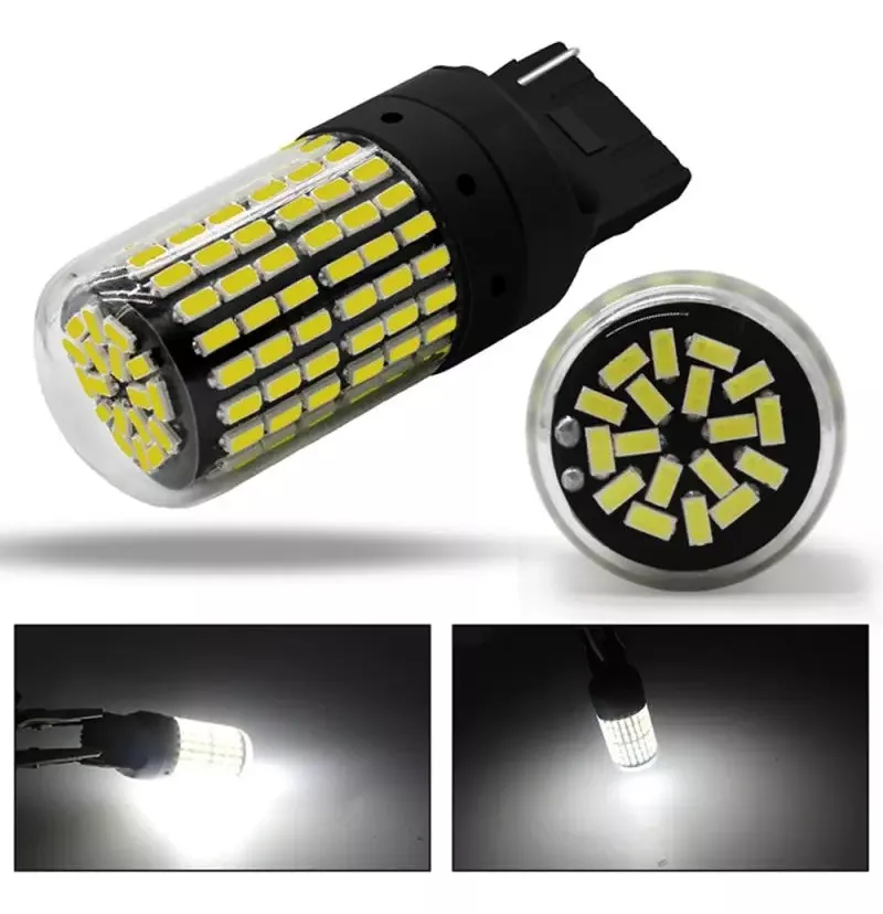 X2 AMPOLLETA LED T20 7440 144LED LUZ BLANCA 360° AUTO 1CONT - 1