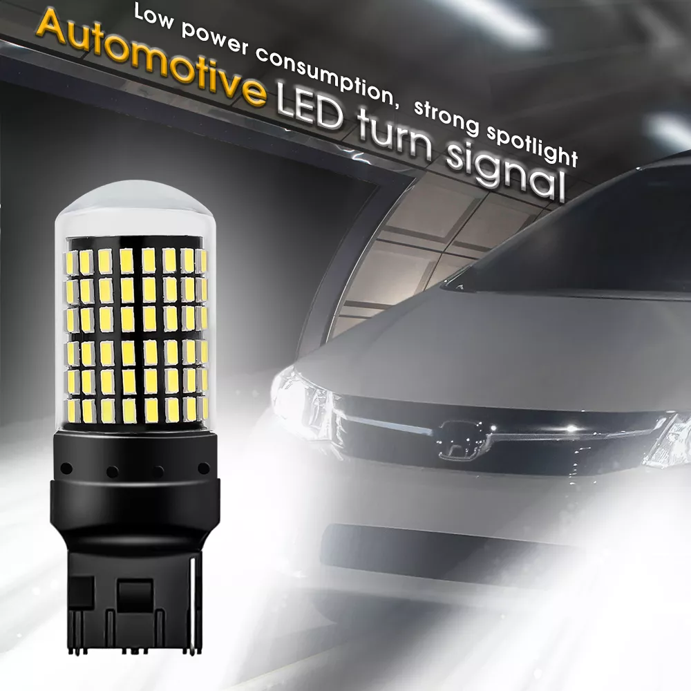 X2 AMPOLLETA LED T20 7440 144LED LUZ BLANCA 360° AUTO 1CONT - 4