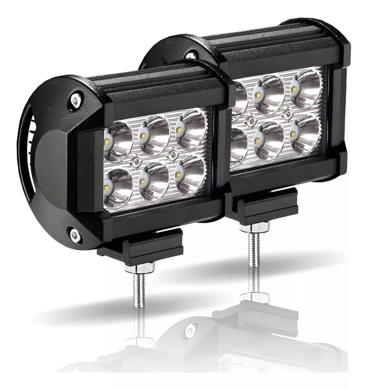 X2 FOCO LED NEBLINERO 18W ANTINIEBLA 6LED 12V AUTO CAMIONETA - 1