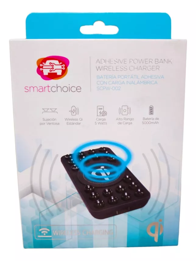 BATERÍA EXTERNA CARGA INALÁMBRICA POWER BANK CON VENTOSAS - 5