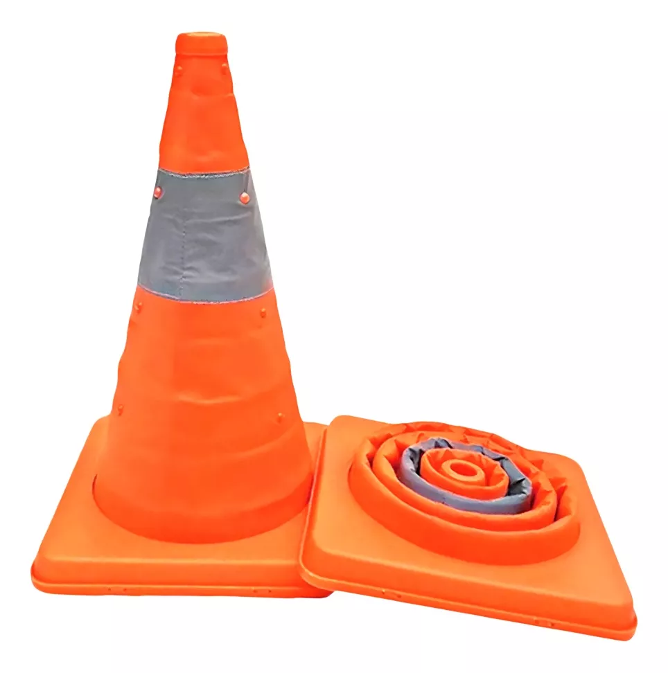 CONO DE EMERGENCIA REFLECTANTE RETRACTIL CONO 40CM 1CINTA - 1