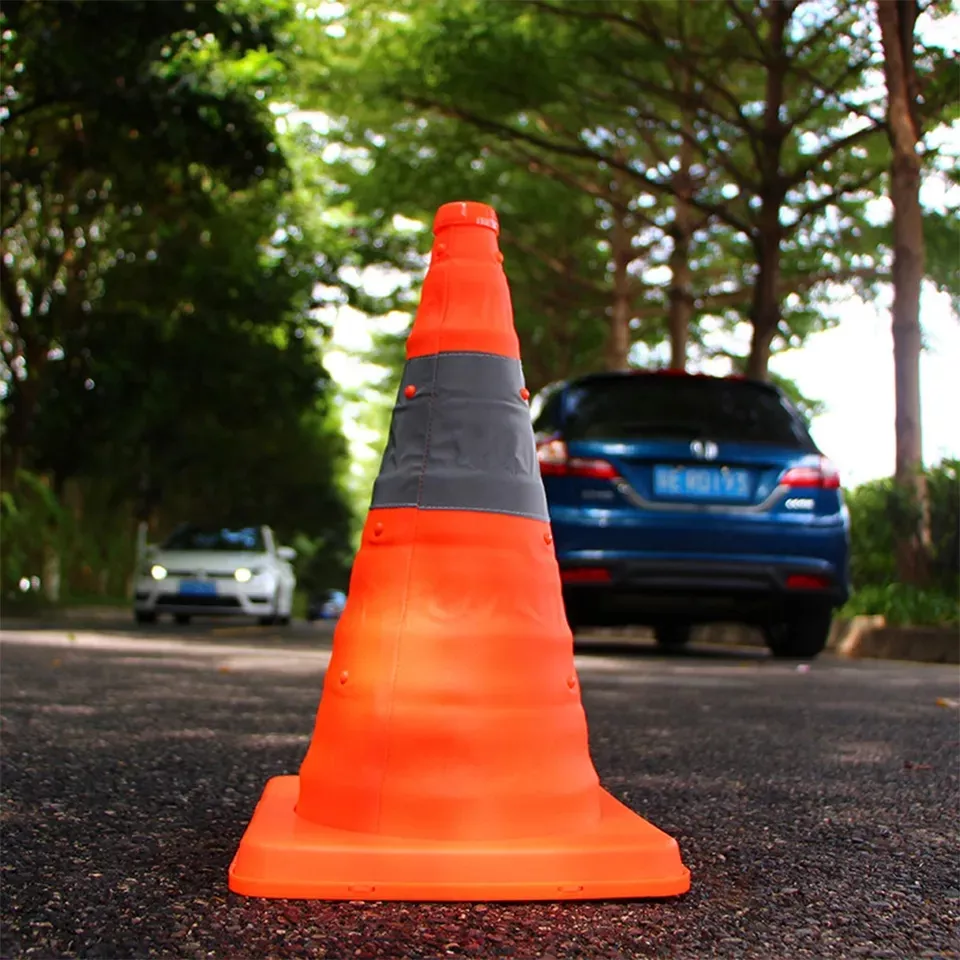 CONO DE EMERGENCIA REFLECTANTE RETRACTIL CONO 40CM 1CINTA - 4
