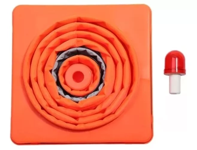 PACK X2 CONO EMERGENCIA RETRACTIL REFLECTANTE CON LUZ LED 50 CM - 5