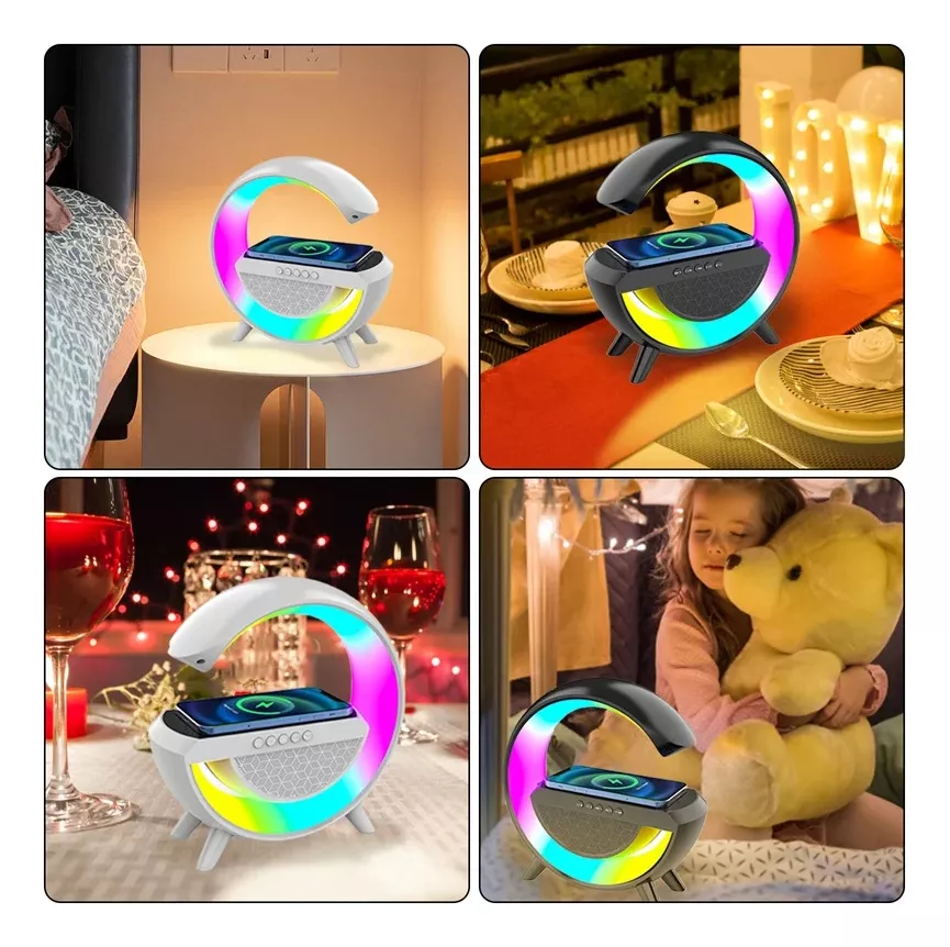 PARLANTE BLUETOOTH CN CARGADOR INALÁMBRICO + LÁMPARA LED RGB - 5