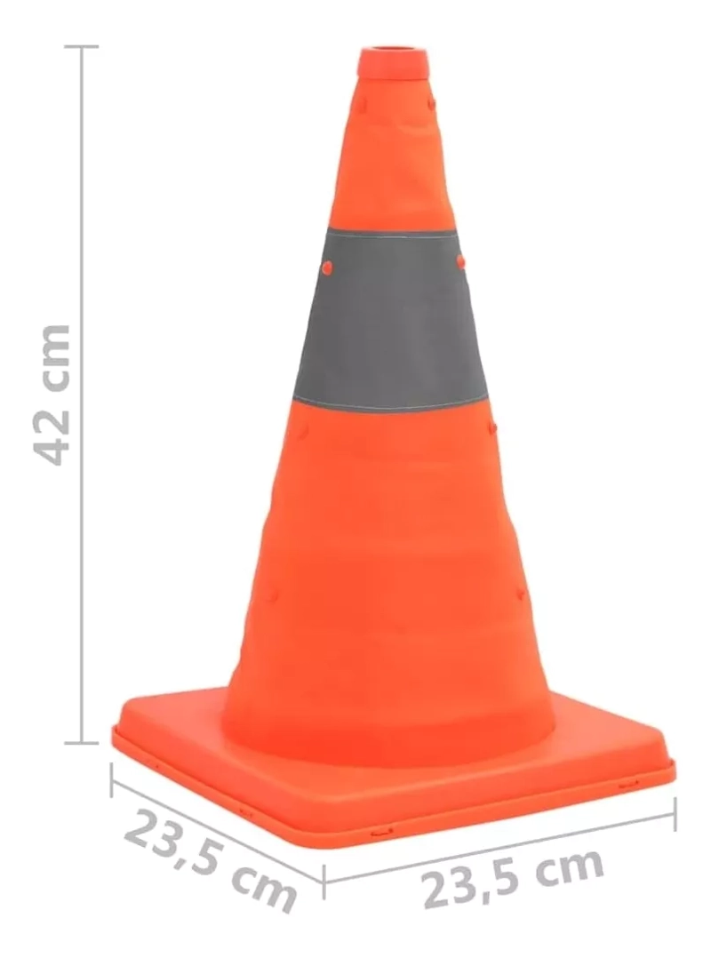 PACK X2 CONO RYC CONO EMERGENCIA REFLECTANTE RETRACTIL CONO 1 CINTA 40 CM - 2