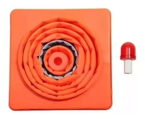 PACK X2 CONO EMERGENCIA RETRACTIL REFLECTANTE CON LUZ LED 50 CM - 2