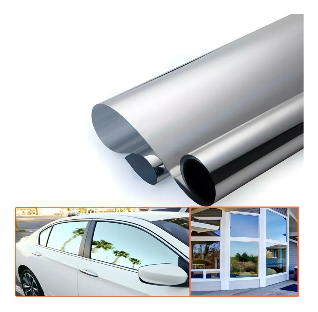 PAPEL POLARIZADO ESPEJO 5% AUTO CASA ROLLO 3MT X 75CM /RYC - 3