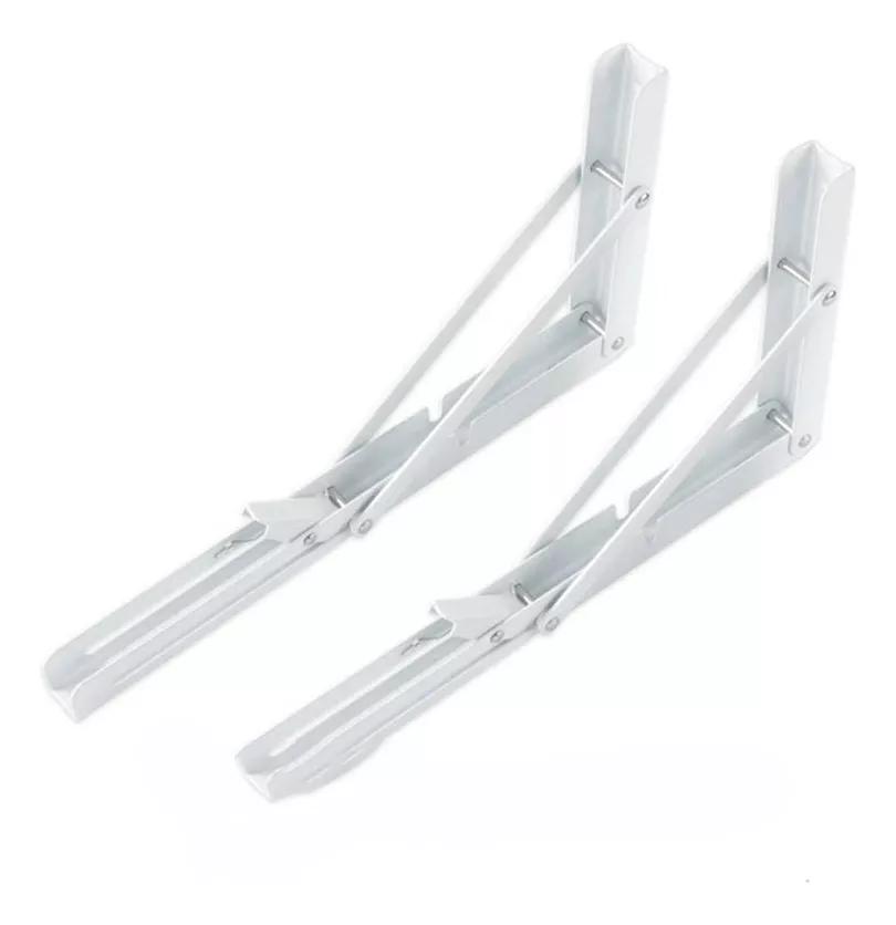 SET2 ESCUADRAS ABATIBLES METÁLICAS REPISA 400X215MM SOPORTE - 2